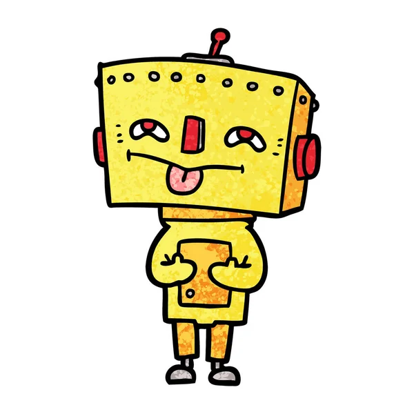 Çizgi film robotunun vektör çizimi 