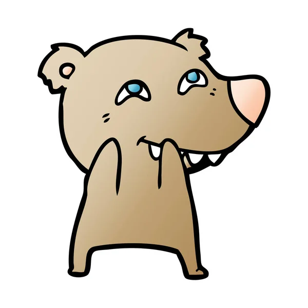 Ilustração Vetorial Personagem Desenho Animado Urso — Vetor de Stock
