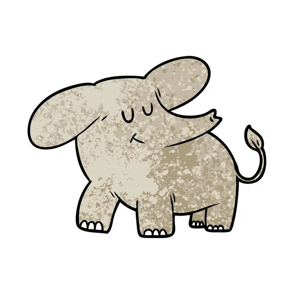 Vector Illustratie Van Cartoon Olifant — Stockvector