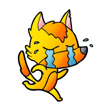 üzgün küçük tilki çizgi film karakteri