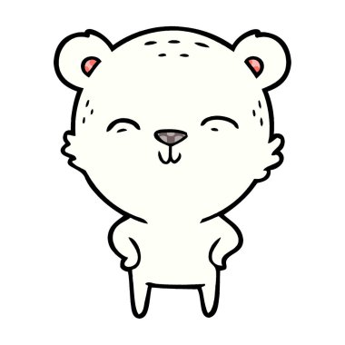 Kutup Ayısı Çizgi Filminin Vektör İllüstrasyonu