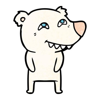 çizgi film kutup ayısı diş gösterilen