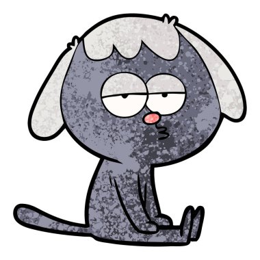 vektör çizim karikatür köpek yorgun