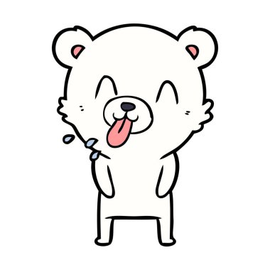 Kutup Ayısı Çizgi Filminin Vektör İllüstrasyonu