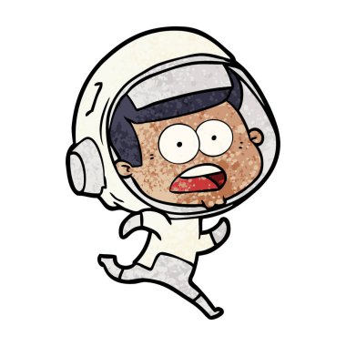 Çizgi film astronotunun vektör çizimi