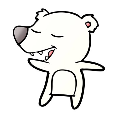 Kutup Ayısı Çizgi Filminin Vektör İllüstrasyonu