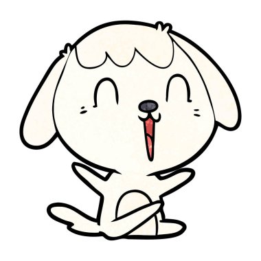 sevimli çizgi köpek ağlıyor