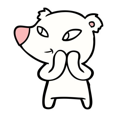 Kutup Ayısı Çizgi Filminin Vektör İllüstrasyonu