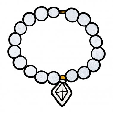 vektör çizim karikatür inci kolye