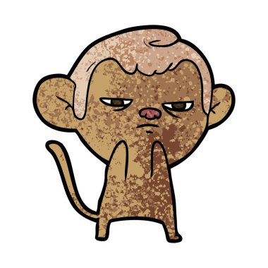 Çizgi film maymununun vektör çizimi