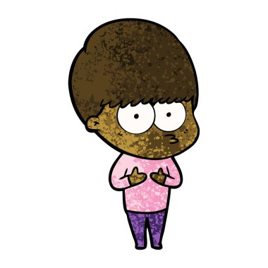 gergin çizgi film çocuk vektör çizim