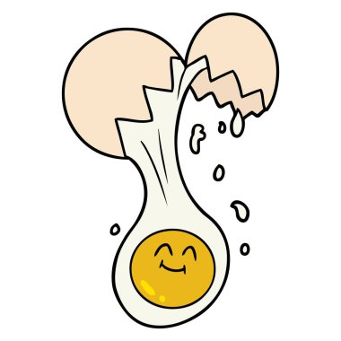 vektör çizim karikatür yumurta sarısı