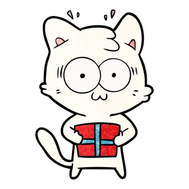 vektör çizim karikatür sürpriz kedi