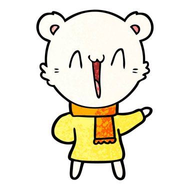 Kutup Ayısı Çizgi Filminin Vektör İllüstrasyonu