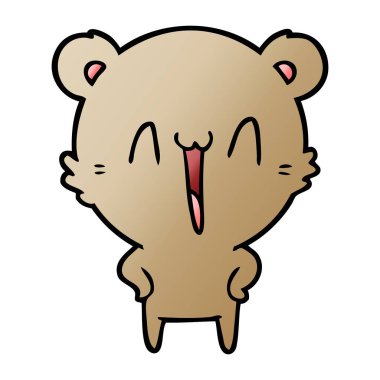 ayı çizgi film karakteri vektör çizim 