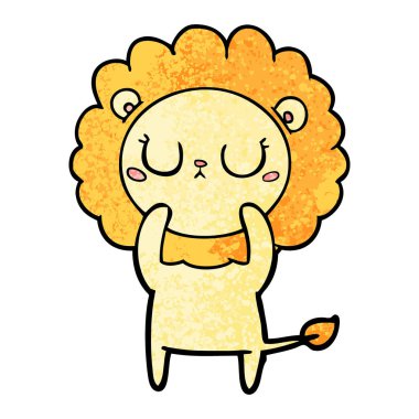 Çizgi film aslanının vektör çizimi