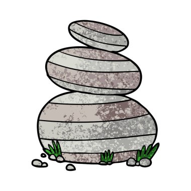 Yığılmış Çizgi film büyük taşlar