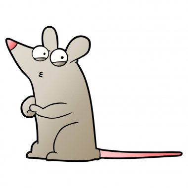 vektör çizim karikatür şüpheli fare