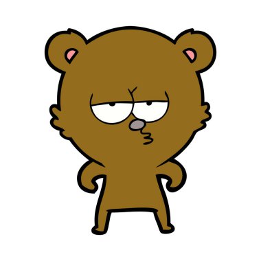 ayı çizgi film karakteri vektör çizim 