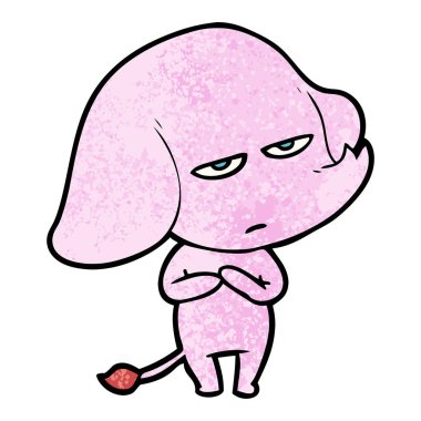 vektör çizim rahatsız çizgi fil