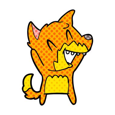 Tilki çizgi film karakteri vektör çizim