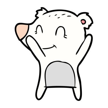 Kutup Ayısı Çizgi Filminin Vektör İllüstrasyonu