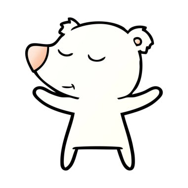 Kutup Ayısı Çizgi Filminin Vektör İllüstrasyonu