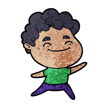 vektör çizim karikatür dostça adam 