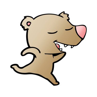 ayı çizgi film karakteri vektör çizim 