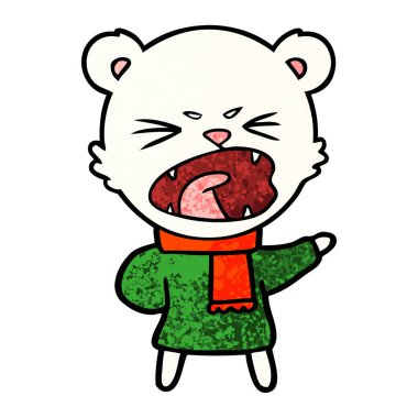 Kutup Ayısı Çizgi Filminin Vektör İllüstrasyonu