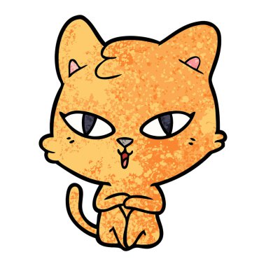 Çizgi film kedisinin vektör çizimi