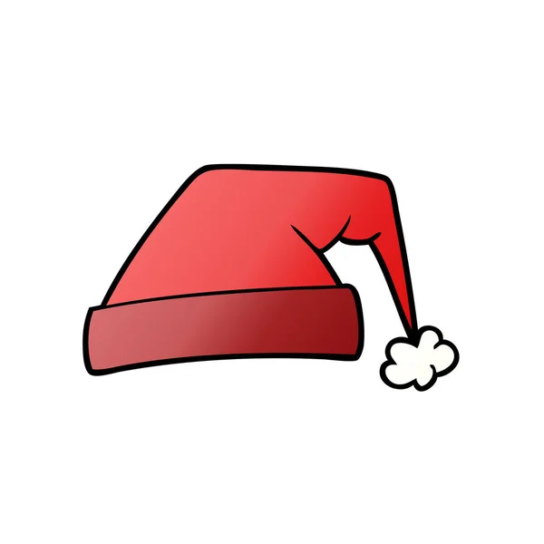 漫画のクリスマスの帽子のベクトルイラスト — ストックベクタ