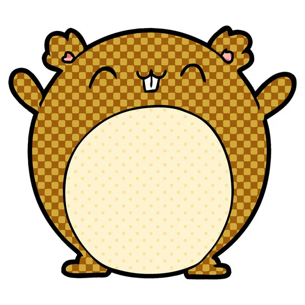 Ilustração Vetorial Hamster Dos Desenhos Animados — Vetor de Stock