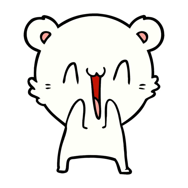 Glad Isbjörn Cartoon — Stock vektor
