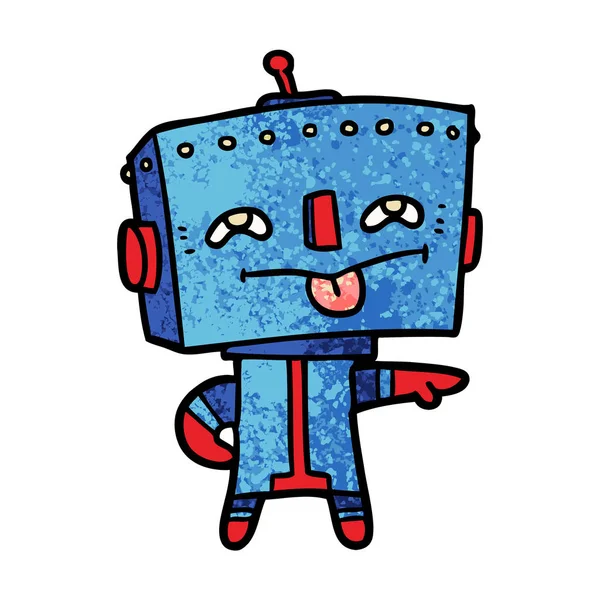 Vektor Illustration Tecknad Robot — Stock vektor