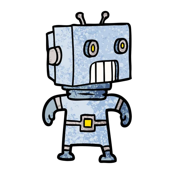 Vektor Illustration Tecknad Robot — Stock vektor