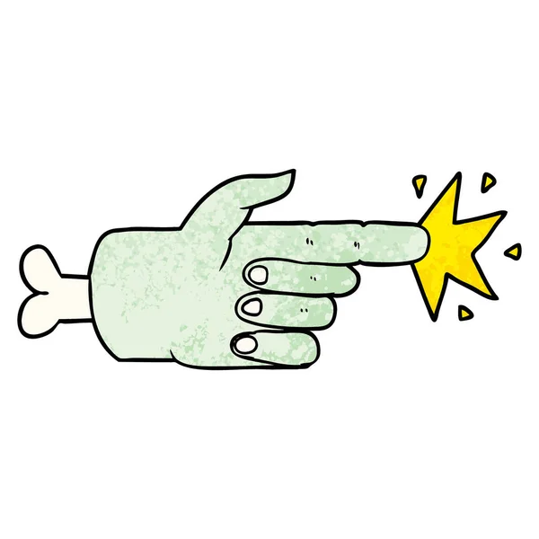 Dessin Animé Zombie Main Pointant — Image vectorielle