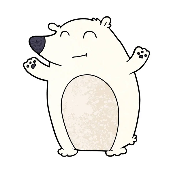 Glücklicher Eisbär Cartoon — Stockvektor