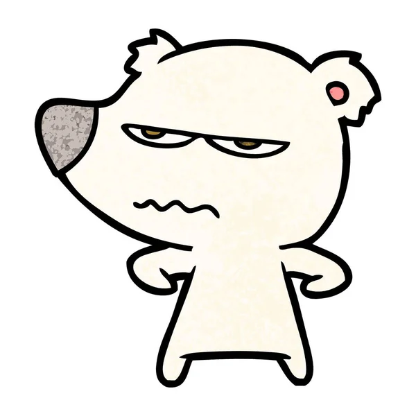 Сердитий Ведмідь Полярний Мультфільм — стоковий вектор