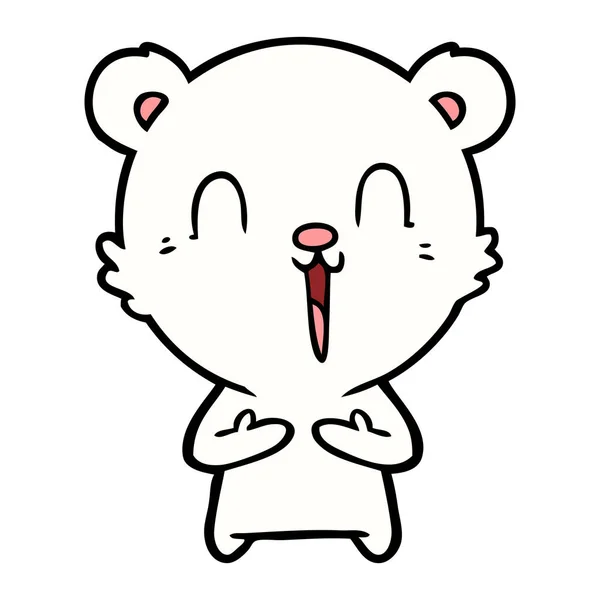 Vector Illustration Polar Bear Cartoon — 스톡 벡터