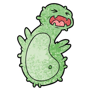 vektör çizim karikatür mikrop