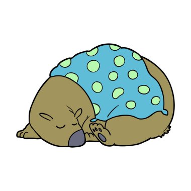 ayı çizgi film karakteri vektör çizim 