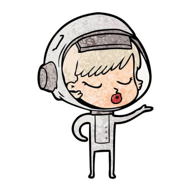 çizgi film güzel astronot kız