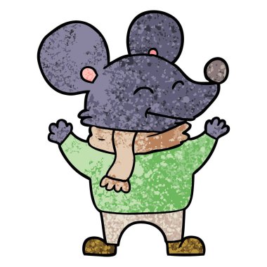 Çizgi film faresinin vektör çizimi