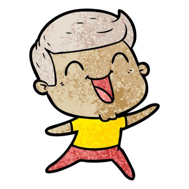 vektör çizim karikatür man gülüyor