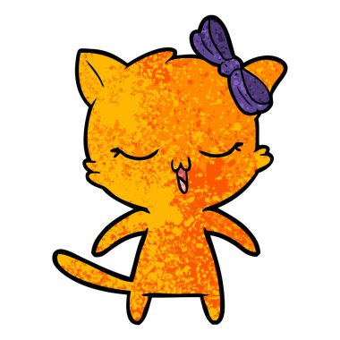 kafa yay ile karikatür kedi