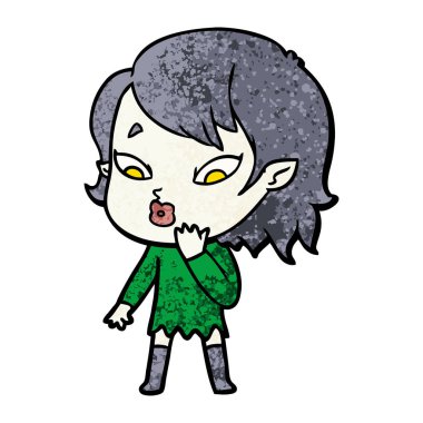 sevimli çizgi vampir kız