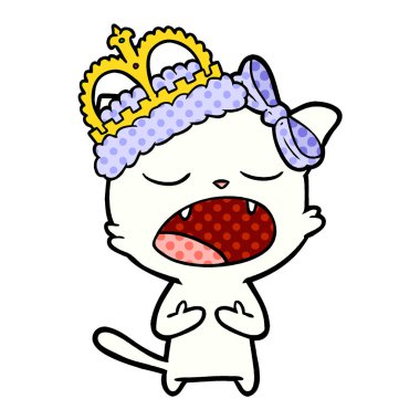 sistemindaki mutlu karikatür kedi