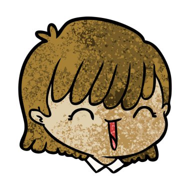 vektör çizim karikatür kadın yüzü