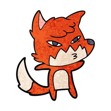 Akıllı karikatür fox vektör çizim